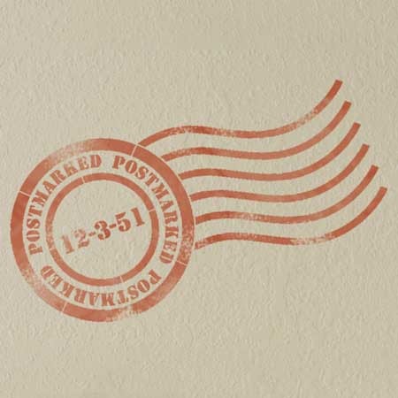 Vintage Postmarks Mini Craft Stencil