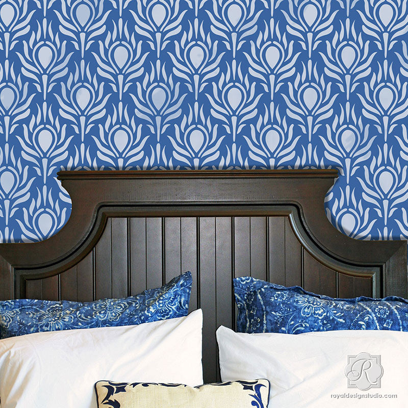 http://www.royaldesignstudio.com/cdn/shop/products/peacock-feathers-modern-wallpaper-wall-stencils-indigo.jpg?v=1564769766
