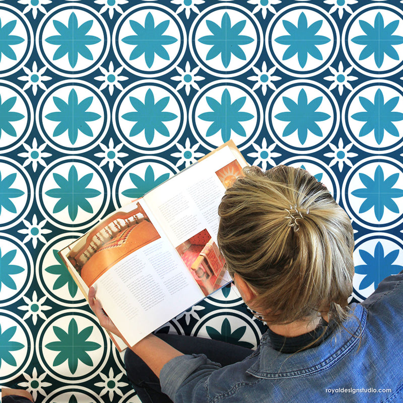 Tile Stencils for Walls, Floors, and DIY Kitchen Decor