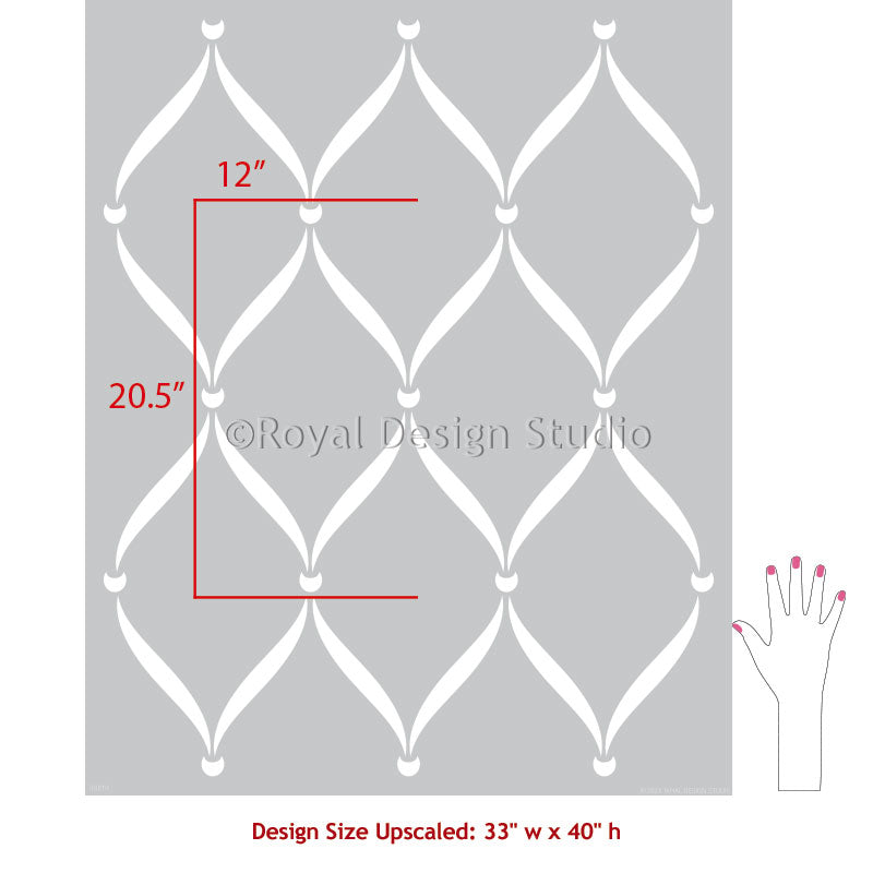 Large Simple Trellis design stencil for stenciling a feature wall fast ...