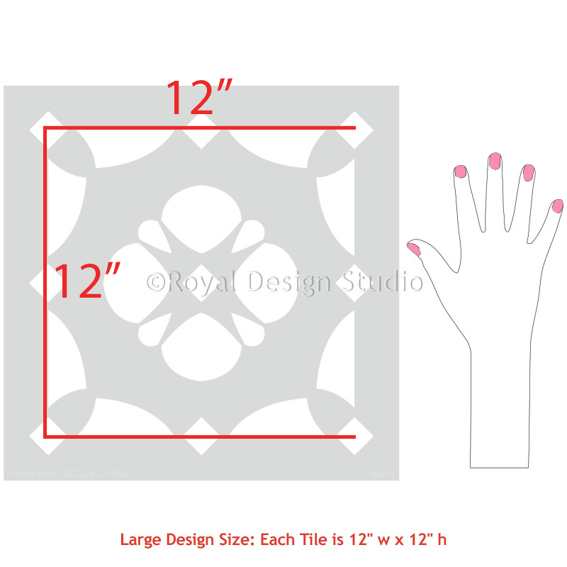 Justine Tile Stencil