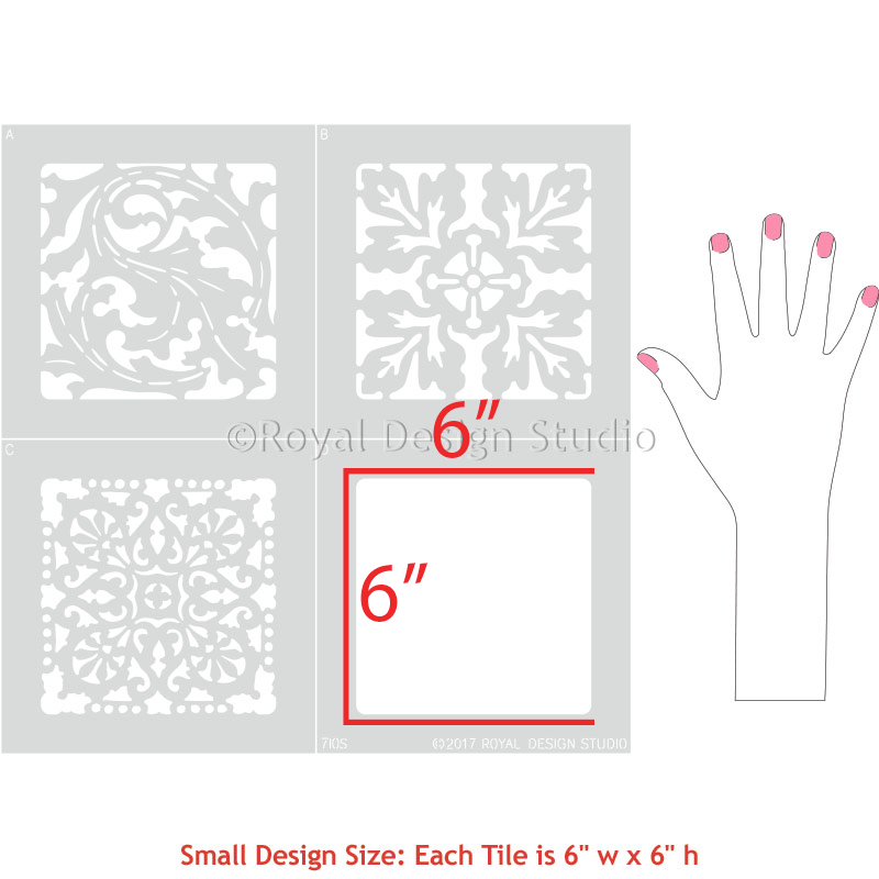 Renaissance Tile Stencils Set B