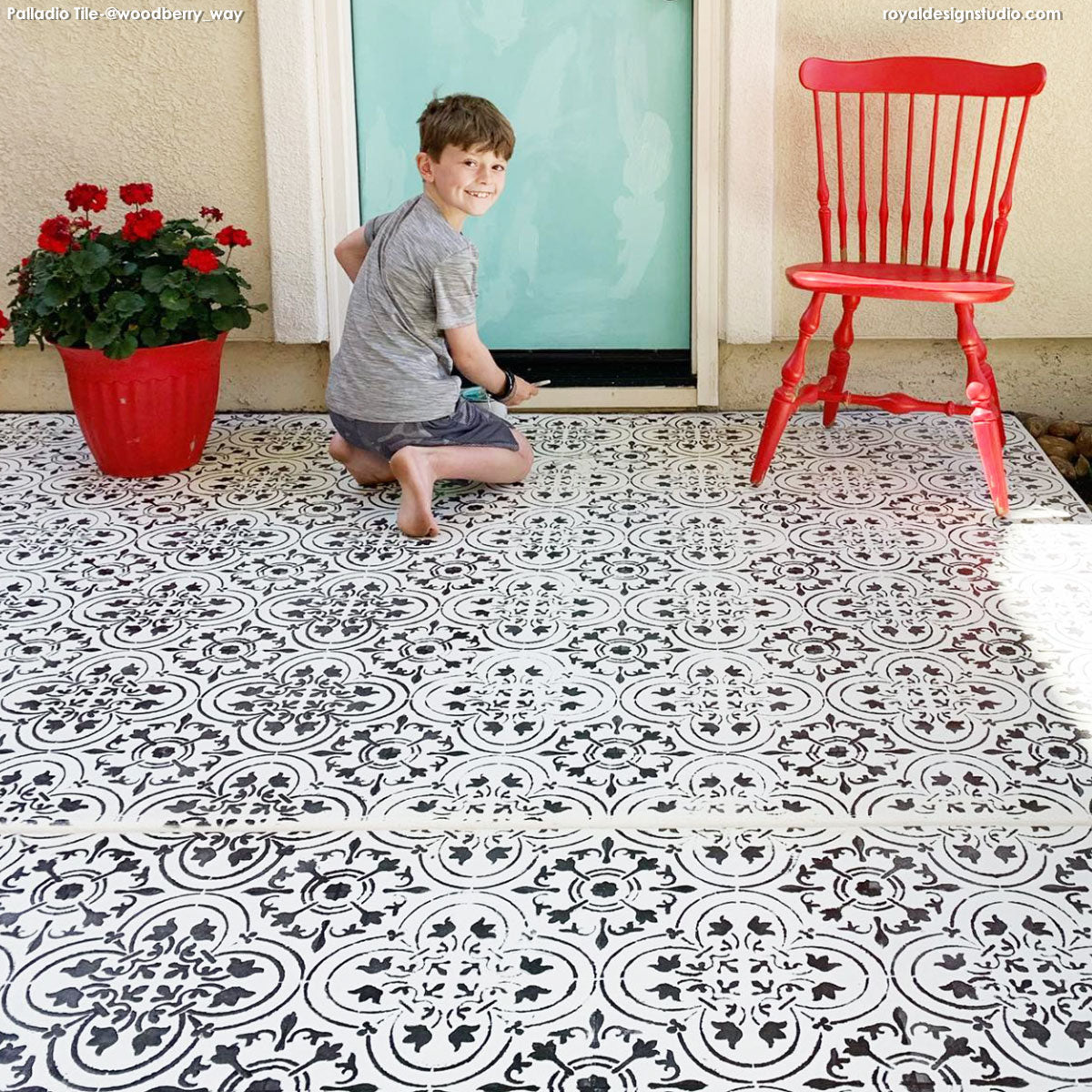 Palladium Tile Allover Stencil