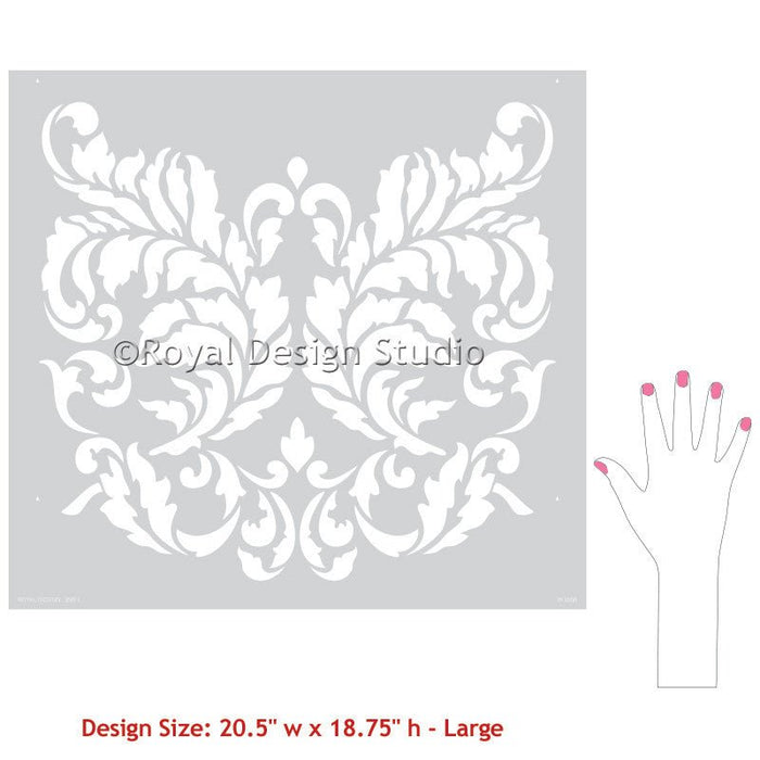 Wall Stencil | Acanthus Damask Stencil