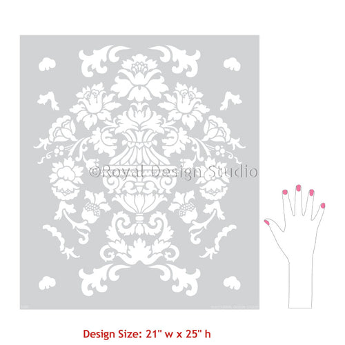 Wall Stencil | Encantada Damask Stencil