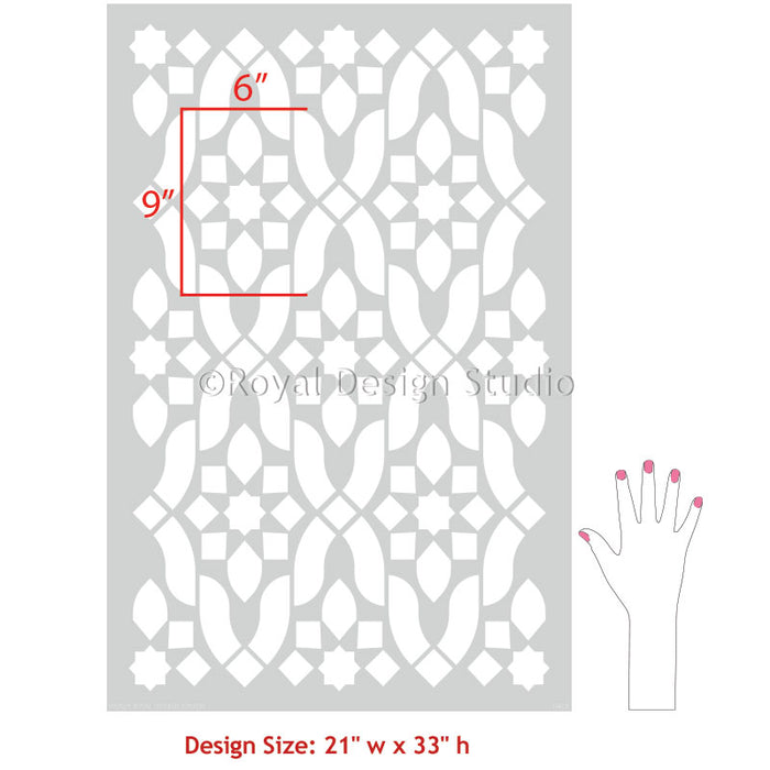 Large Stencils for Painting Art Deco Wall Decor - DIY Decorating