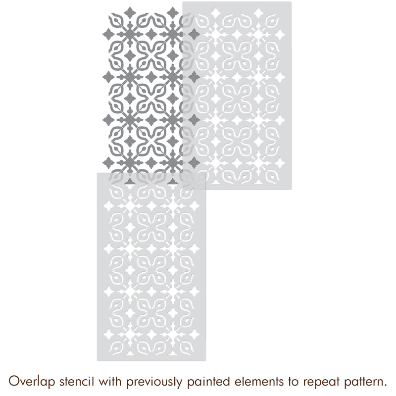 Geometric Stencil, 10 x 10 inch (M) - Arabic Islamic Mosaic Mandala Design  Stencils Template for Painting