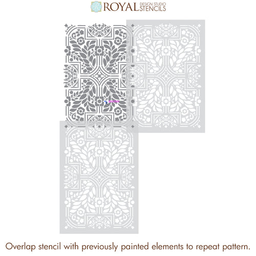 Large Stencils for Painting Accent Wall - Better than Damask Wallpaper