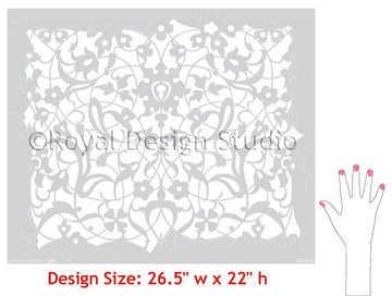 Moroccan Stencils | Arabesque Stencil#N#– Royal Design Studio Stencils