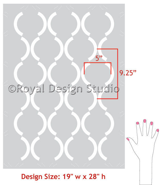 Wall Stencil | Deco Damask Stencil – Royal Design Studio Stencils