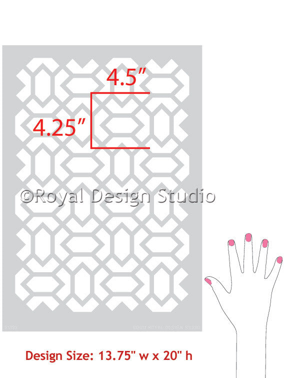 Moroccan Wall & Furniture Stencils | Atlas Allover Moroccan Stencil ...