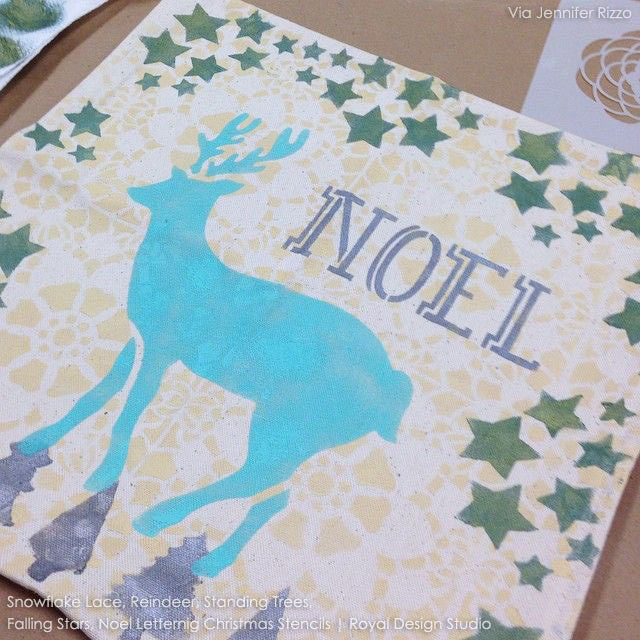 Santa Reindeer Holiday Craft Stencils - DIY Christmas Decorations