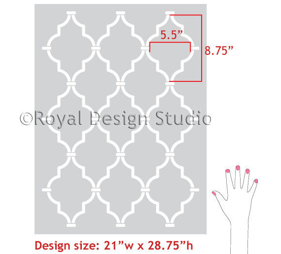 Casablanca Trellis Moroccan Wall Stencil. Allover Moroccan Wall ...