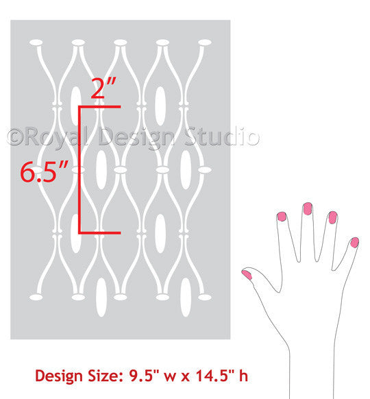 African Tribal Inspired Furniture Stencil. Elsebet Trellis Pattern ...