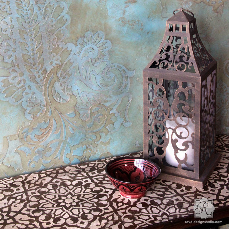Moroccan Quatrefoil Pattern Decor Stencil | Home Wall Decorating Art &  Craft Stencil | Paint Walls Fabrics & Furniture | 190 Mylar Reusable  Stencil