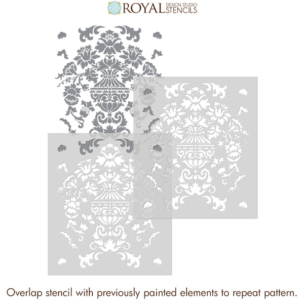 Wall Stencil | Encantada Damask Stencil