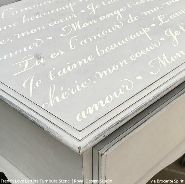 Decorative French Writing Stencils For Painting On Wood - Temu