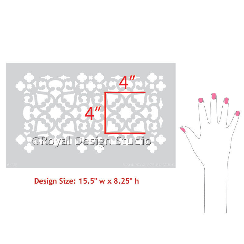 Modern Moroccan Lace Furniture Stencil | Stenciling for DIY Home Decor