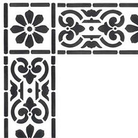 Corner Stencils for Painting Walls, Painted Ceiling Corner Designs