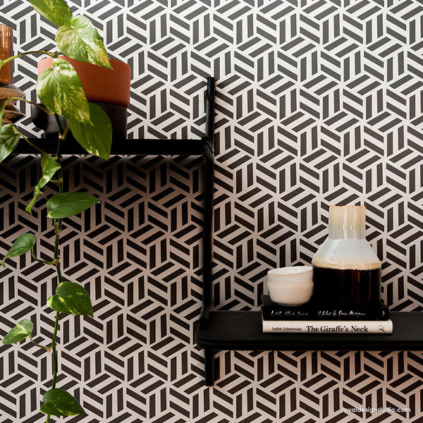 Modern Stencils Geometric Wall Art Tile Stencils For Painting Floors